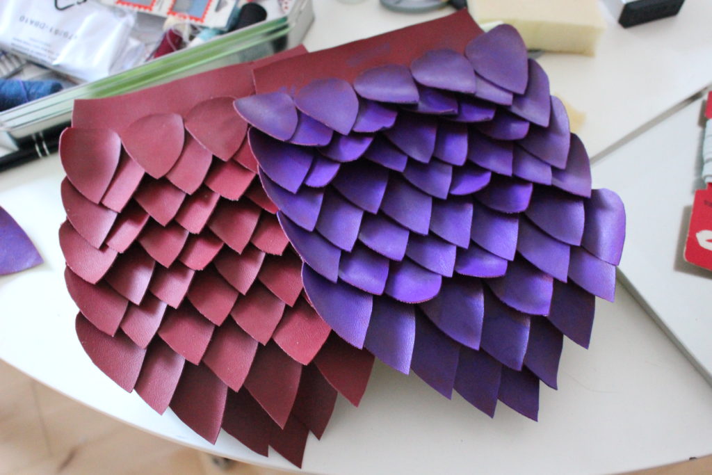 Painted pleather scales cosplay