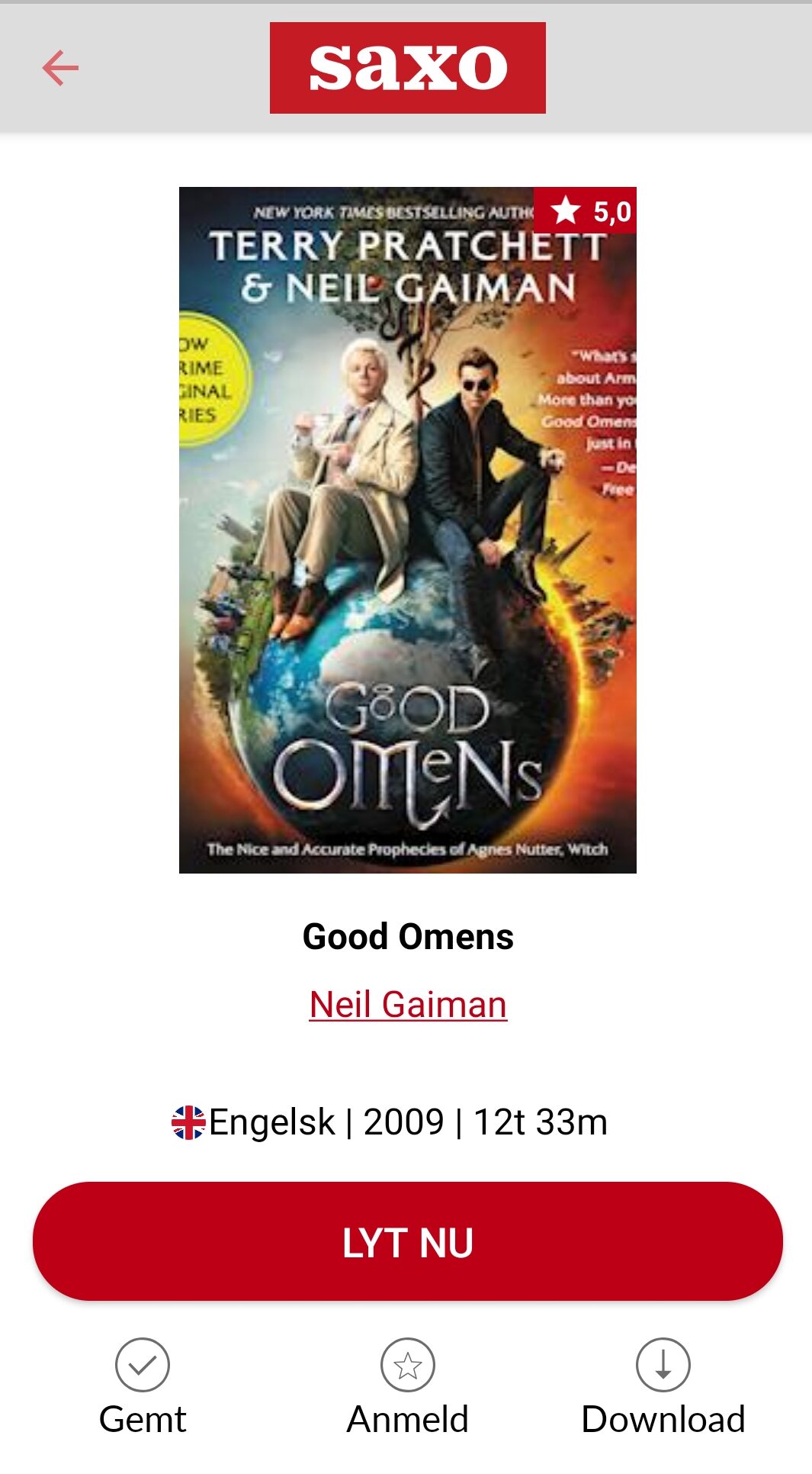 Good Omens Audiobook Saxo